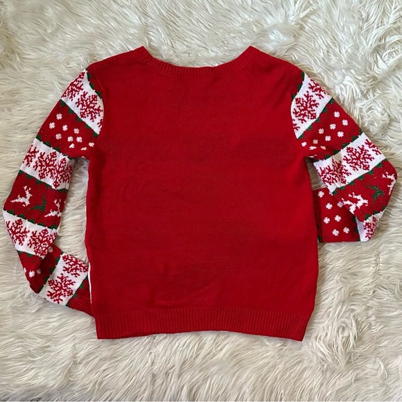 NO BOUNDARIES M S Santa’s Favorite Reindeer Ugly Christmas Sweater Pullover - Picture 3 of 11